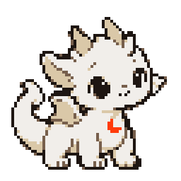 Buddy, a pixel baby dragon